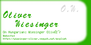 oliver wiesinger business card